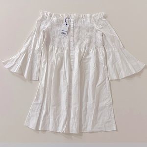 NWT White Mango boho off the shoulder bell sleeve top, size 8 / Large